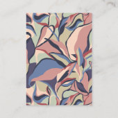 Vet Kleurrijk Abstract Bloemen QR Code Bruiloft RS Informatiekaartje (Achterkant)