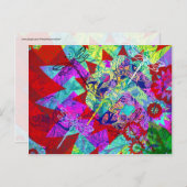 Vet kleurrijk Abstract collage met likkerbellen Briefkaart (Voorkant / Achterkant)