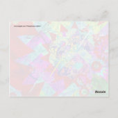 Vet kleurrijk Abstract collage met likkerbellen Briefkaart (Achterkant)