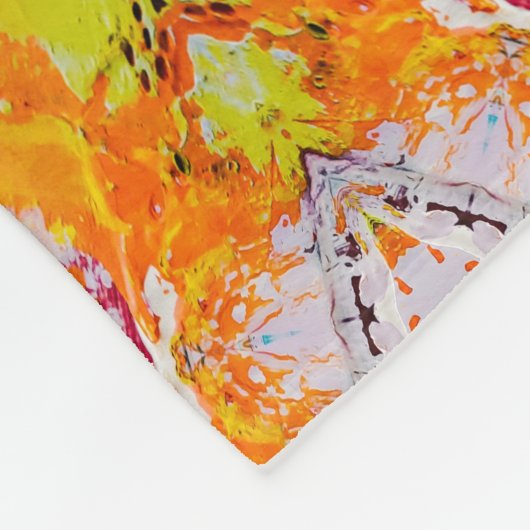 Vet kleurrijk Abstract Fleece Deken (Hoek)