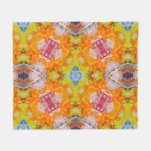 Vet kleurrijk Abstract Fleece Deken