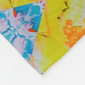 Vet kleurrijk Abstract Fleece Deken (Hoek)