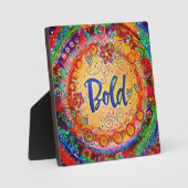 Vet Kleurrijk Abstract Modern Inspirerend Ezel Fotoplaat (Voorkant)