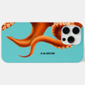 Vet kleurrijk Aqua en Oranje Octopus Case-Mate iPhone Case (Achterkant (horizontaal))