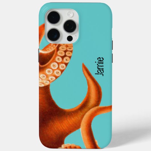 Vet kleurrijk Aqua en Oranje Octopus Case-Mate iPhone Case (Achterkant)