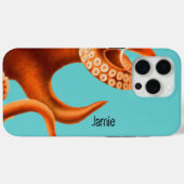 Vet kleurrijk Aqua en Oranje Octopus Case-Mate iPhone Case (Achterkant (horizontaal))