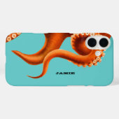Vet kleurrijk Aqua en Oranje Octopus iphone 5 Case-Mate iPhone Case (Achterkant (horizontaal))