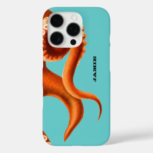 Vet kleurrijk Aqua en Oranje Octopus iphone 5 Case-Mate iPhone Case (Achterkant)