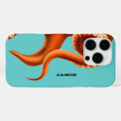 Vet kleurrijk Aqua en Oranje Octopus iphone 5 Case-Mate iPhone Case (Achterkant (horizontaal))