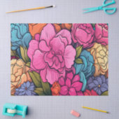 Vet Kleurrijk Bloemen Decoupage Tissue Papier (Craft)