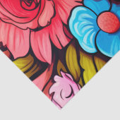 Vet Kleurrijk Bloemen Decoupage Tissue Papier (Detail)