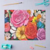 Vet Kleurrijk Bloemen Decoupage Tissue Papier (Craft)