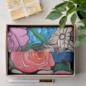 Vet Kleurrijk Bloemen Decoupage Tissue Papier (Geschenk)