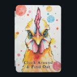 Vet & Kleurrijk Chicken Art grillig Boerderij Grap iPad Mini Cover<br><div class="desc">Breng levendige energie naar je ruimte met deze eigenzinnige kip! Met een close-up barst dit stuk van levendige kleuren en artistieke expressie. De grillige achtergrond van veelkleurige cirkels versterkt de gedurfde details van de veren en gelaatstrekken van de kip.</div>
