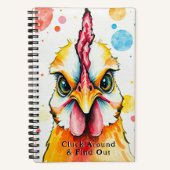 Vet & Kleurrijk Chicken Art grillig Boerderij Grap Notitieboek (Voorkant)