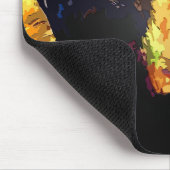 Vet kleurrijk Elephant Head Portret op maat Muismat (Hoek)