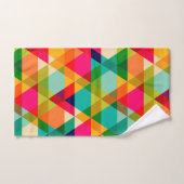 Vet kleurrijk, helder driehoekspatroon bad handdoek (Handdoek)