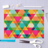 Vet kleurrijk, helder driehoekspatroon tissuepapier (Craft)