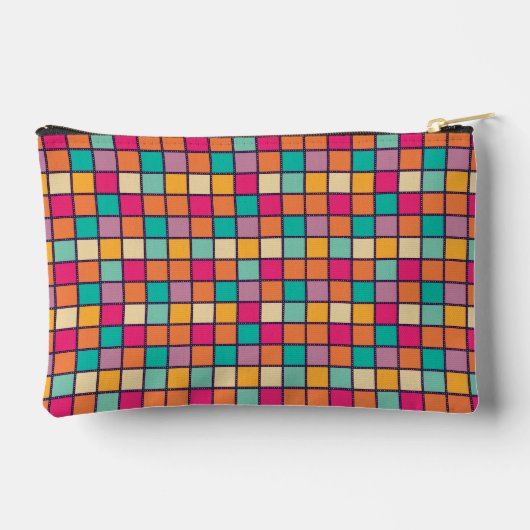 Vet kleurrijk patchwork etui (Achterkant)