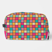 Vet kleurrijk patchwork toilettasje (Voorkant)