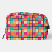 Vet kleurrijk patchwork toilettasje (Achterkant)