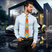 Vet Kleurrijk Plaid Pattern Stropdas