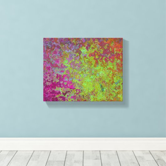 Vet, kleurrijk, platter verf, Abstract Canvas Afdruk (Insitu (Houten vloer))