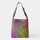 Vet, kleurrijk, platter verf, Abstract Crossbody Tas (Achterkant)