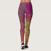 Vet, kleurrijk, platter verf, Abstract Leggings (Achterkant)