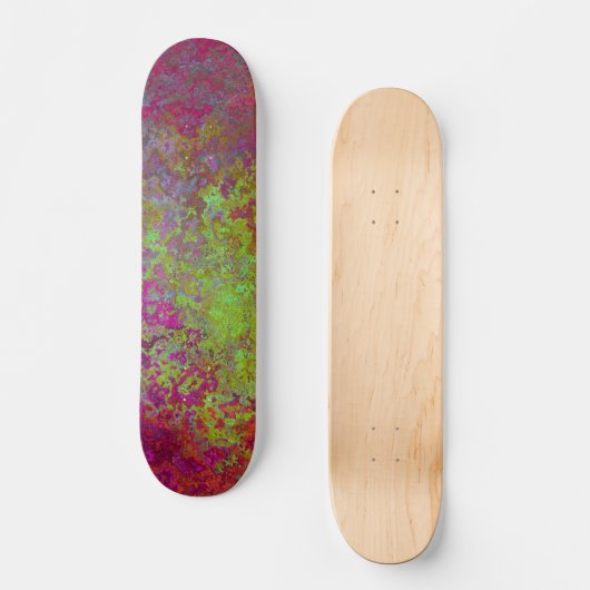 Vet, kleurrijk, platter verf, Abstract Persoonlijk Skateboard (Voorkant)