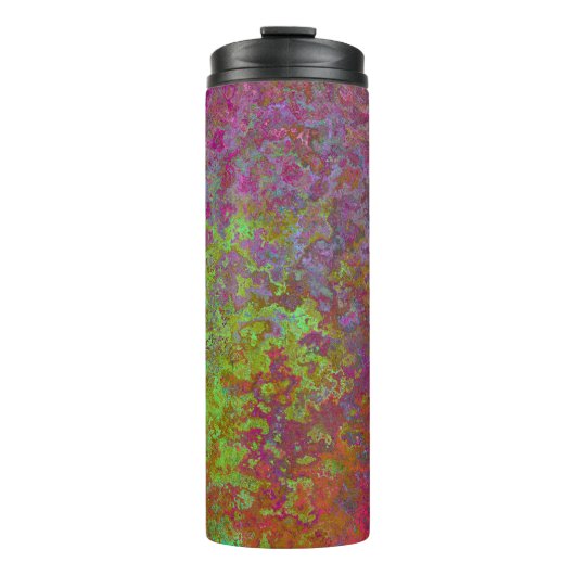 Vet, kleurrijk, platter verf, Abstract Thermosbeker (Voorkant)