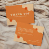 Vet & kleurrijk Retro Zomerbruiloft Bedankkaart