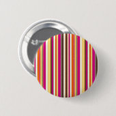 Vet kleurrijk Roze Oranje Stripes Patroon Ronde Button 5,7 Cm (Voorkant /achterkant)