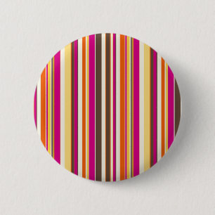 Vet kleurrijk Roze Oranje Stripes Patroon Ronde Button 5,7 Cm