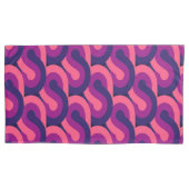 Vet Kleurrijk Roze Paarse Marineblauw Patroon Kussensloop (Voorkant-Links)