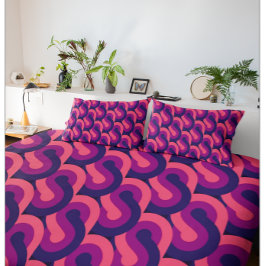 Vet Kleurrijk Roze Paarse Marineblauw Patroon Kussensloop