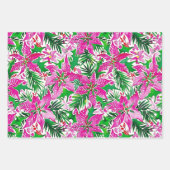 Vet Kleurrijk Roze Tropisch Bladerdek Zomer Inpakpapier Vel (Voorkant 2)