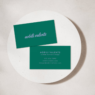 Vet Kleurrijk Script Lettertype Retro Groen Paars Visitekaartje