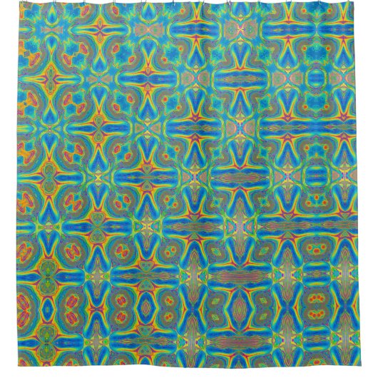 Vet Kleurrijk Uniek Abstract Douchegordijn (Voorkant)