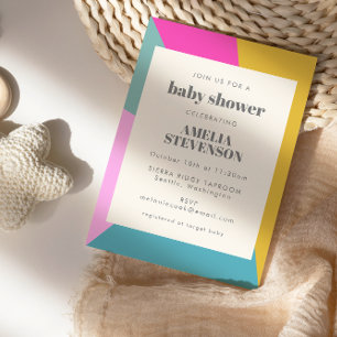 Vet, kleurrijk, uniek Baby shower Kaart