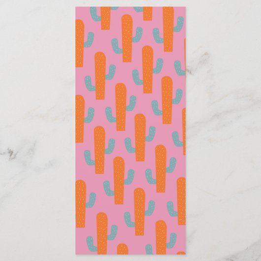 Vet Kleurrijk Western Cowboy bruiloft Menu (Achterkant)