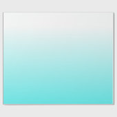 Vet kleurrijk wit tot blauw Ombre verloop Cadeaupapier (Vlak)