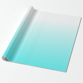 Vet kleurrijk wit tot blauw Ombre verloop Cadeaupapier