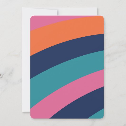 Vet kleurrijke 6e verjaardag Zes is een Vibe groov Kaart (Achterkant)