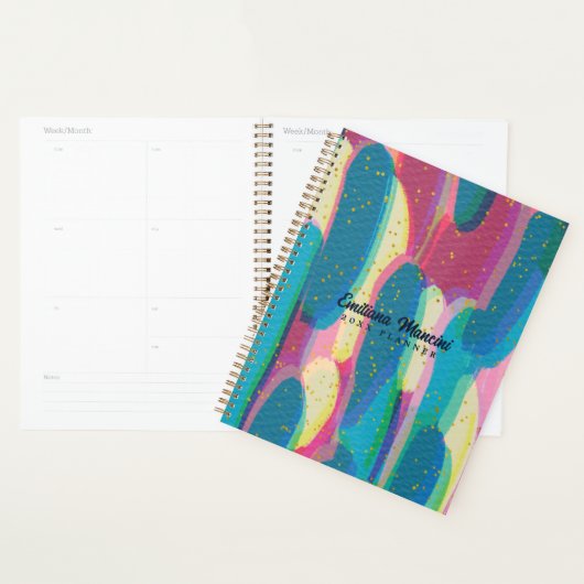 Vet kleurrijke Abstracte kunstkanton Planner (Display)