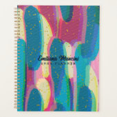 Vet kleurrijke Abstracte kunstkanton Planner (Voorkant)