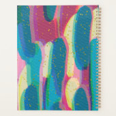 Vet kleurrijke Abstracte kunstkanton Planner (Achterkant)