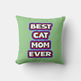 Vet Kleurrijke Beste Kat Mama Ooit Leuke Typografi Kussen