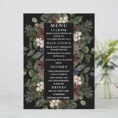 Vet Kleurrijke Bloemen paar foto bruiloft Menu (Staand voorkant)