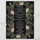 Vet Kleurrijke Bloemen paar foto bruiloft Menu (Voorkant)